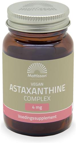 Mattisson - Astaxanthine Complex - Donkerrode Kleurstof - Carotenoïde: Eencellige Bloedregenalg - Supplement voor Hart en Bloedvaten, Immuunsysteem, Huid, Spieren, Kraakbeen & Darmen - 60 capsules