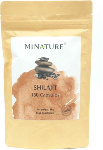 Shilajit Capsules 180 stuks - 450mg Shilajit Poeder per Vega Capsule - Mumijo, Asphaltum - 100% Plantaardig