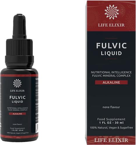 Life Elixir Fulvinezuur Alkaline 30 ml - Natuurlijk Fulvinezuur Supplement | Helpt bij verbeteren weerstand - Fulvic Mineral Complex met Alkaline – Ondersteunt immuunsysteem - Allergeenvrij