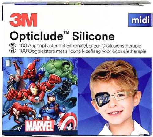 Opticlude Oogpleister siliconen midi boy 100st