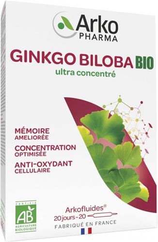 Arkopharma Arkofluides Ginkgo Biloba Bio 20 Ampullen