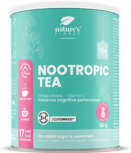 Nootropic Tea - Met Ginkgo biloba extract en vitamine C - Instant tea mix om de bloedcirculatie in de hersenen te ondersteunen en de cognitieve prestaties te verbeteren -