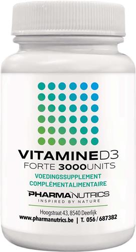 VITAMINE D FORTE 3000IU PHARMANUTRICS 120 CAPS // HOGE DOSIS VITAMINE D // WEERSTAND // IMMUNITEIT