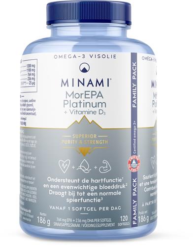 Minami Nutrition MorEPA Platinum + Vitamine D3 120Capsules