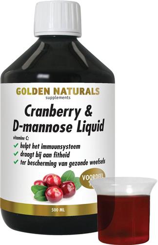 Golden Naturals Cranberry & D-mannose Liquid (500 milliliter)