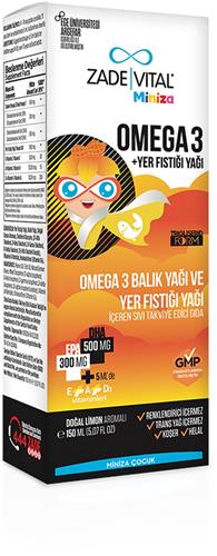 Zade Vital Miniza Omega 3 Fish Oil - 150 ml