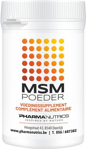 MSM MAX POEDER 250 GRAM PHARMANUTRICS // ZUIVER MSM POEDER // ALLERGIE //ONTSTEKING //DARMEN