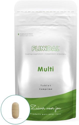 Flinndal Multi Tabletten - Multivitamine met 13 Vitaminen - Tot 100% van de ADH - 30 Tabletten