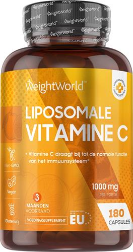 WeightWorld Liposomale Vitamine C 1000 mg - 180 capsules - Tot wel 30x betere opname dan standaard vitamine C pillen