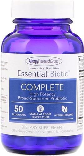 Essential-Biotic Complete 50 Billion CFU's 60 Delayed-Release Vegetarian Capsules - Allergy Research Group