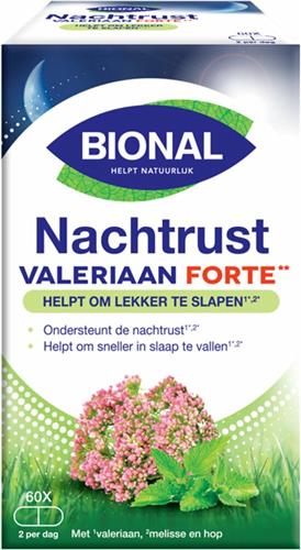 Bional Nachtrust Forte – Supplement – Voedingssupplement met valeriaan en melisse – 60 capsules