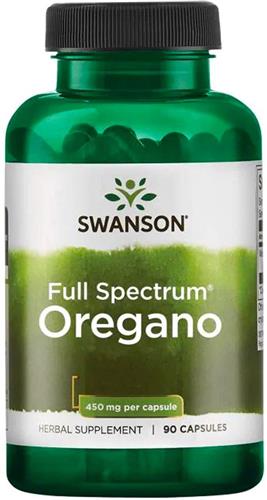 Oregano blad - Full Spectrum Oregano - 450mg - 90 Capsules - Swanson