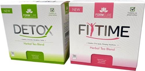 Afvallen met Detox Kuur-Herbal Tea- 1 x FitTime Pakket - 30 dagen Kuur gewichtverlies