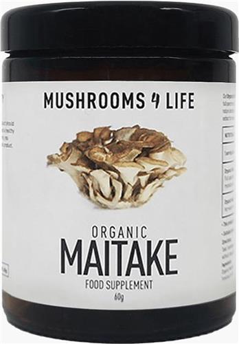 Mushrooms4Life / Biologisch Maitake-Paddenstoelenpoeder – 60G