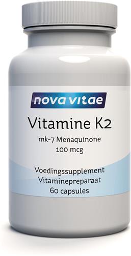 Nova Vitae - Vitamine K2 - 100 mcg - Menaquinone -60 capsules