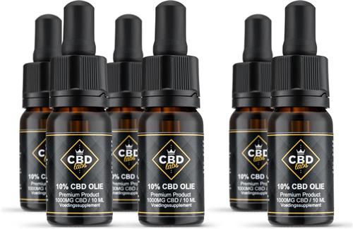 CBDLabs CBD Olie 10% Aanbieding 4 + 2 Gratis! - 1000MG CBD - 10 ml - Vegan - Op Basis van Biologische Hennepzaad Olie - 100% Natuurlijk - Circa 200 Druppels - Premium Product