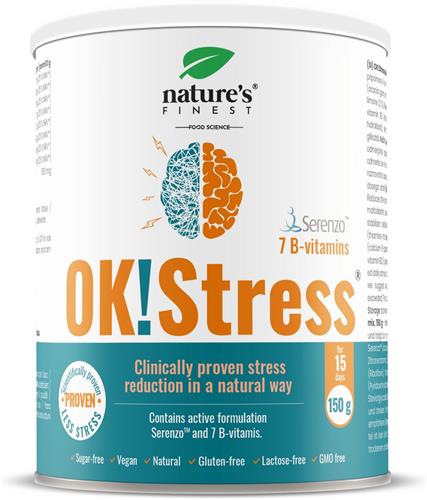 OK!Stress - Poedersupplement met Serenzo™ en B-complex - Klinisch bewezen dat het stress vermindert