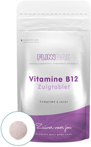 Flinndal Vitamine B12 Zuigtabletten - Voor het Geheugen, Zenuwstelsen en Energie - 30 Tabletten