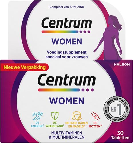 Centrum Women Multivitaminen Tabletten, 30 stuks