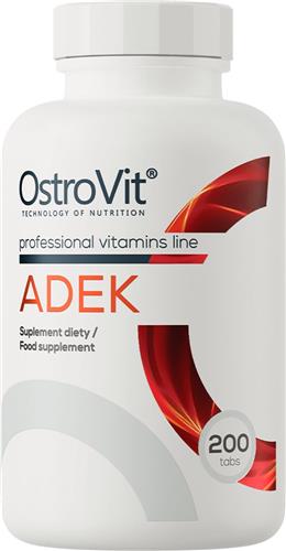 Vitaminen - Vitamin A, D, E & K - 200 Tabletten - OstroVit - ADEK - Supplementen Huid, Gezichtsvermogen, Botten, Tanden - Laboratorium Geteste Kwaliteit!