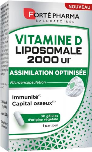 Forté Pharma Vitamine D Liposomaal 2000 IE 30 Plantaardige Capsules