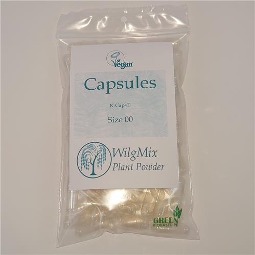 WilgMiX Plant Powder - 100st Zuiver Veganistische K-CAPS® Capsules - HPMC - Maat 00 - 100pcs