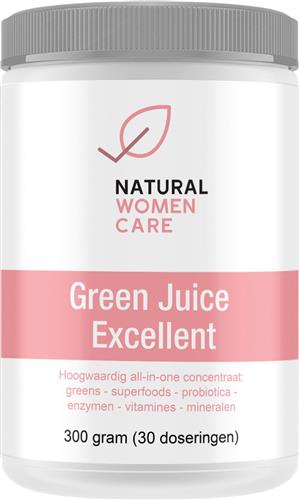 Natural Women Care - Green Juice Excellent - all-in-one concentraat - greens – superfoods – probiotica – enzymen – vitamines – mineralen - natuurlijk - Vegan