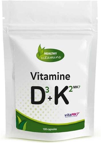 Vitamine D3 & Vitamine K2 MK-7 uit korstmos | 100 vegan capsules |
