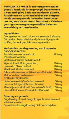 Bloem Ruval Extra Forte (zonder St. Janskruid) - 100 capsules - Voedingssupplement