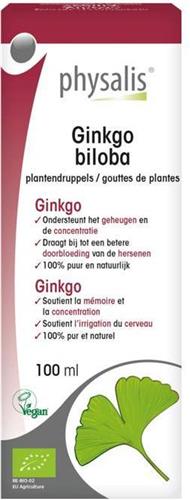 Physalis Plantendruppels Ginkgo Biloba Vloeibaar 100ml