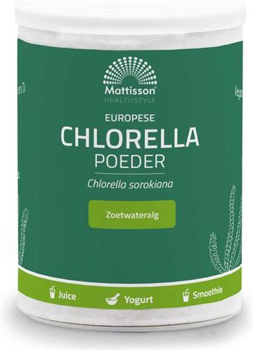 Mattisson - Europees Chlorella Poeder - Zoetwateralg - Chlorofyl - 125 Gram
