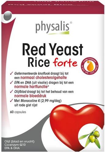 Physalis Supplementen Rode Gist Rijst Capsules 60Tabletten