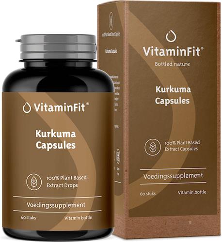 VitaminFit Curcuma C3 Complex Capsules - 100% Natuurlijk & Plantaardig - 60 Capsules