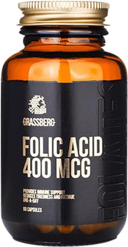 Folic Acid 400 mcg (60 Caps) Unflavoured