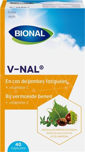 Bional V-nal – Bloedvaten – Bij vermoeide benen - Voedingssupplement met vitamine C – 40 capsules