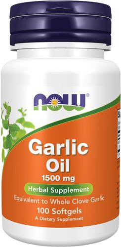 Supplementen - Garlic Knoflook oil 1500mg - Vegan - 100 Softgels NOW -