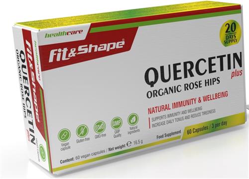 Fit&Shape QUERCETINE 750mg PLUS (met rozenbottel extract) 60 vegacapsules (blisterverpakking)