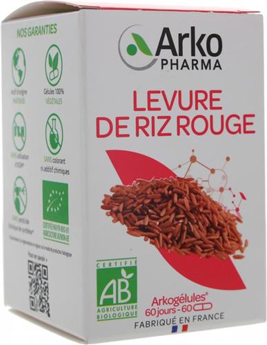 Arkopharma Arkogélules Levure de Riz Rouge Bio 60 Gélules