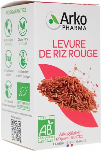 Arkopharma Arkogélules Levure de Riz Rouge Bio 120 Gélules