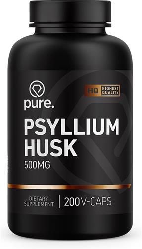 Pure. Psyllium Husk 500mg - 200 vegan capsules - vezels
