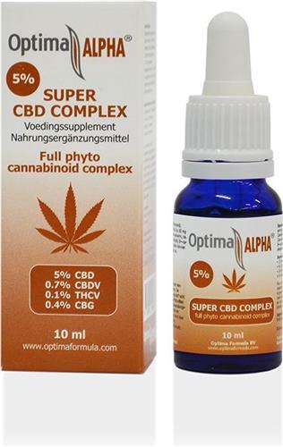 ALPHA CBD olie complex 5%, 100% zuivere CBD olie, 10ml, cannabidiol