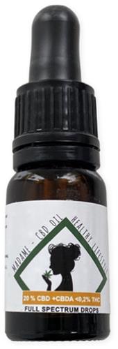 Madame Chai - CBD olie 20% procent  - 10 m -  full spectrum - cbd olie 20% -  cbd -  cbd + CBDA