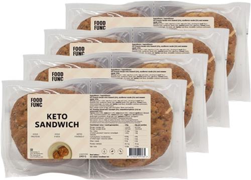 Foodfunc | Keto Sandwich | 4 stuks | 4 x 240 gram | No Junk Just Func
