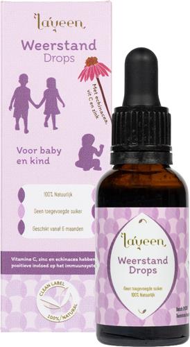 Weerstand Drops - voor babies en kinderen - met vitamine c, zink en echinacea - 100% natuurlijk en zonder toegevoegde suiker