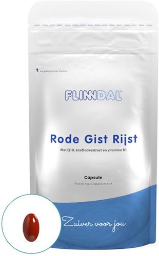 Flinndal Rode gist Rijst Capsules - Goed voor het Cholestrerol - 30 Capsules