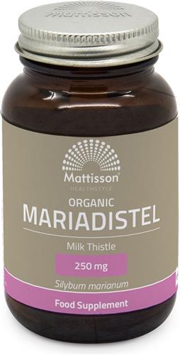Mattisson - Biologische Mariadistel Capsules 250mg - Maria Distel Voedingssupplement - 120 Capsules