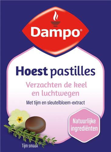 Dampo Hoest pastilles - Verzachten de keel en luchtwegen - Natuurlijke ingrediënten - Met Tijm smaak - Vanaf 6 jaar - 24 pastilles