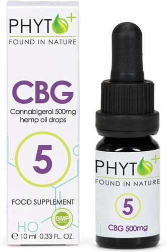 Phyto Plus® CBG Olie - Druppels 5% - Full Spectrum - 5 Procent - Cannabigerol - CBG - 500mg - Puur - Supplement - Hennepolie - Cannabis olie - Wietolie