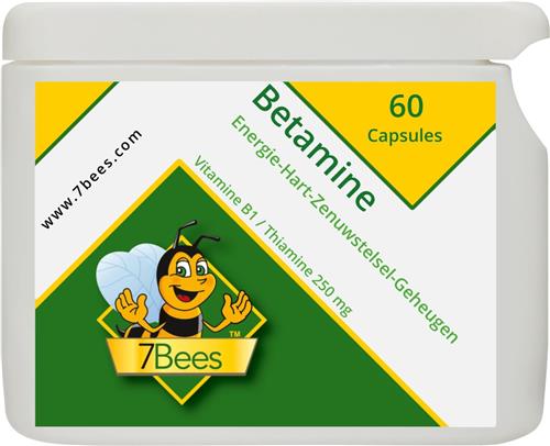 Betamine - 60 capsules - Vitamine B1 250 mg (Thiamine) | 7Bees