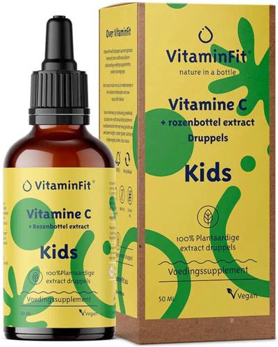 VitaminFit Vitamine C druppels voor kinderen - 100% Natuurlijk & Plantaardig - 50 ML - Vloeibaar